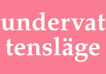Synonym undervattensläge