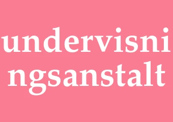 Synonym undervisningsanstalt