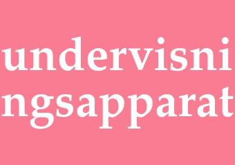 Synonym undervisningsapparat