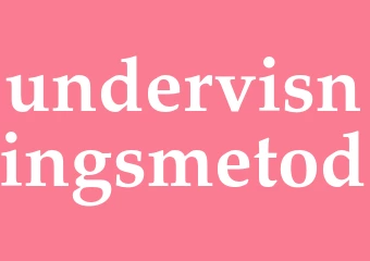 Synonym undervisningsmetod