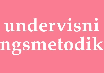 Synonym undervisningsmetodik