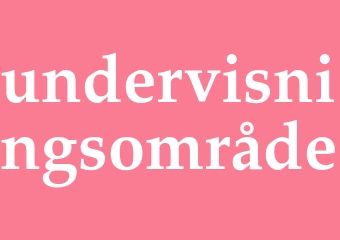 Synonym undervisningsområde
