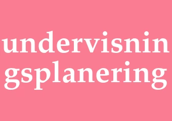 Synonym undervisningsplanering