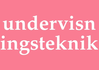 Synonym undervisningsteknik