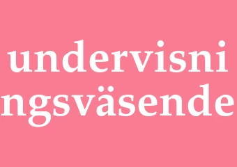 Synonym undervisningsväsende