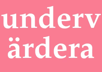 Synonym undervärdera