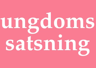 Synonym ungdomssatsning