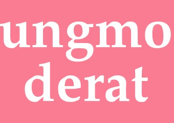 Synonym ungmoderat