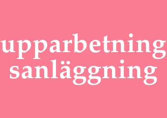 Synonym upparbetningsanläggning