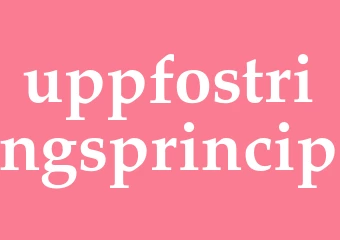 Synonym uppfostringsprincip