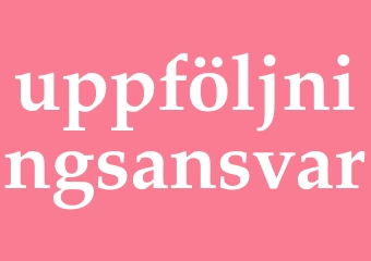 Synonym uppföljningsansvar