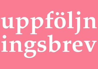 Synonym uppföljningsbrev
