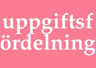 Synonym uppgiftsfördelning
