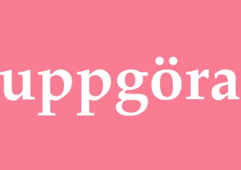 Synonym uppgöra