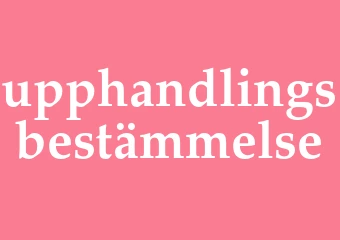 Synonym upphandlingsbestämmelse