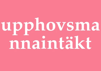 Synonym upphovsmannaintäkt