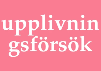 Synonym upplivningsförsök
