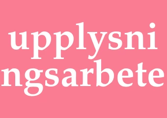 Synonym upplysningsarbete