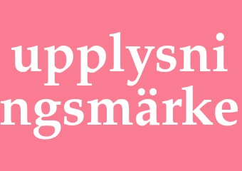 Synonym upplysningsmärke