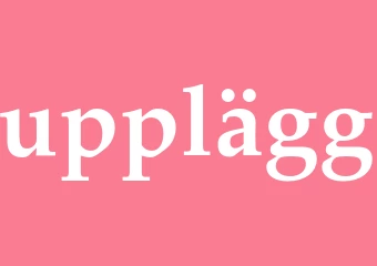 Synonym upplägg