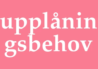 Synonym upplåningsbehov