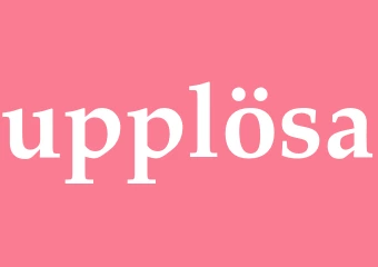Synonym upplösa