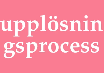 Synonym upplösningsprocess
