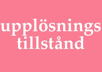 Synonym upplösningstillstånd