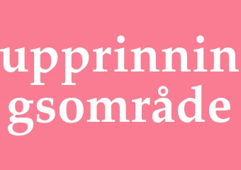 Synonym upprinningsområde