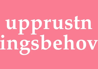 Synonym upprustningsbehov