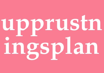 Synonym upprustningsplan