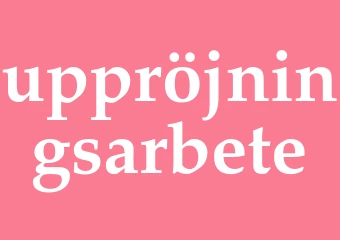 Synonym uppröjningsarbete