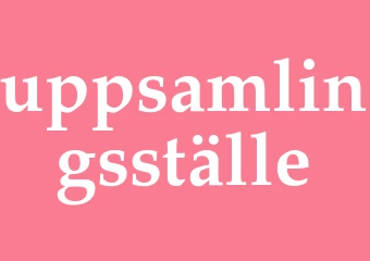 Synonym uppsamlingsställe