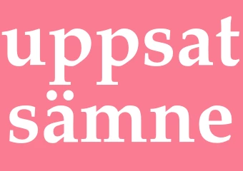 Synonym uppsatsämne