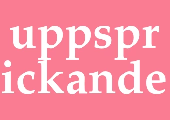 Synonym uppsprickande