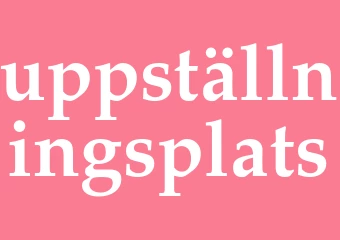 Synonym uppställningsplats