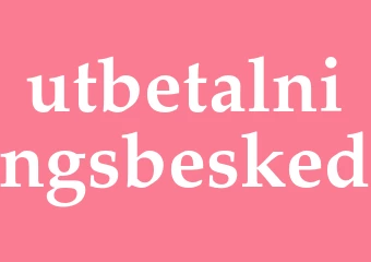Synonym utbetalningsbesked