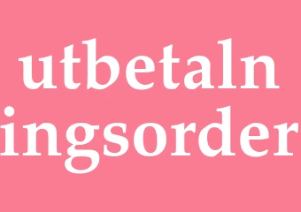 Synonym utbetalningsorder