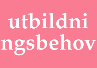 Synonym utbildningsbehov