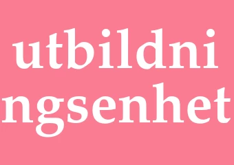 Synonym utbildningsenhet