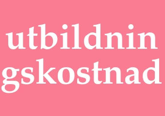 Synonym utbildningskostnad