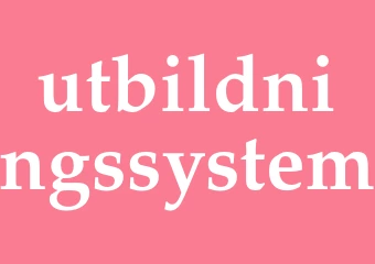 Synonym utbildningssystem