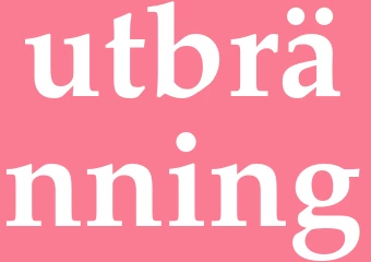 Synonym utbränning