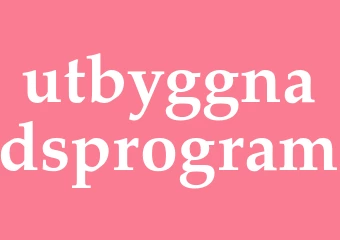 Synonym utbyggnadsprogram