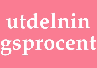 Synonym utdelningsprocent