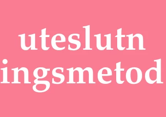 Synonym uteslutningsmetod