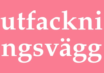 Synonym utfackningsvägg