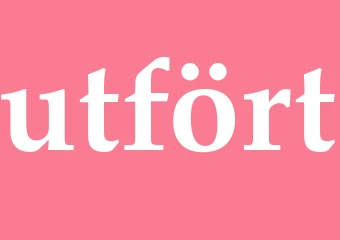 Synonym utfört