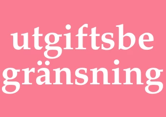 Synonym utgiftsbegränsning