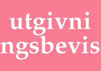 Synonym utgivningsbevis